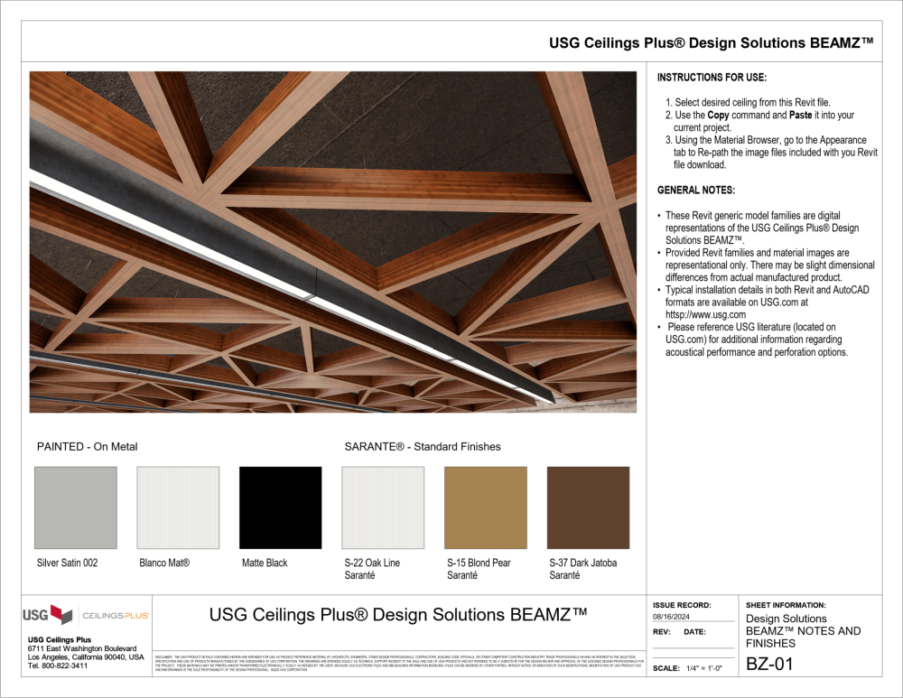Design Details Details Page USG Ceilings Plus® Design Solutions Beamz™